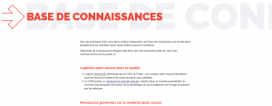 Page Base de connaissances