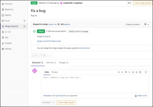 Création de branche gitlab