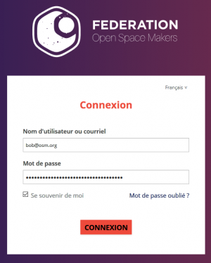 Connection à la plateforme